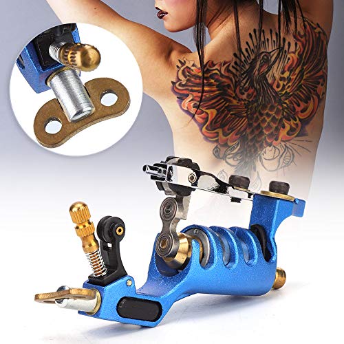 Ротари Тетоважа Машина, Метални Легури Моторни Тетоважа Машини Пиштол за Обложување, Боење и Сенчење за Тетоважа Почетник(Сина)