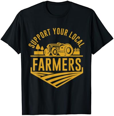 Фарма Локална Храна Патриотски Земјоделство Подарок Идеја Земјоделец T-Shirt