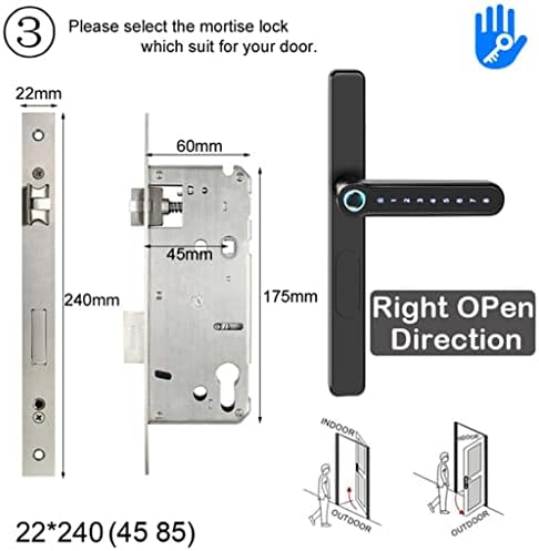 HLMSKD Црна Двојна Отпечаток Заклучување на Вратата APP Remote Keyless Биометриски Влезот TT Заклучување за Метал Железо Вратата