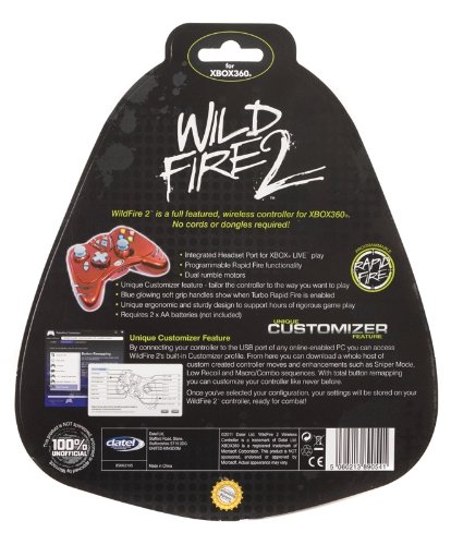 Datel Шумски Пожар 2 Безжичен Контролер - Црвена (Xbox 360)