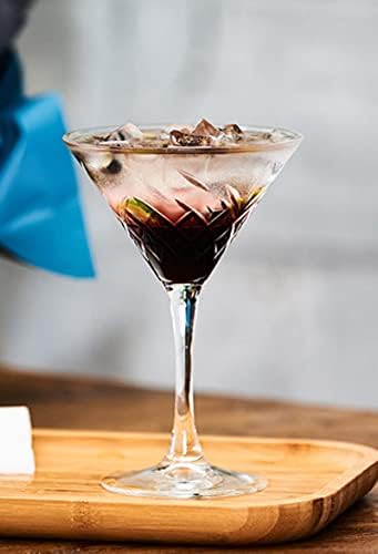 Коктел goblet, мартини чаша, за сокови, пијалоци, коктели,сет од 2, 8 унци,Врежан коктел glass2