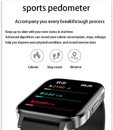 GOUCER Дигитални Спортски Види со Pedometer, Температурата на Телото за Следење Спортски Чекор Контра 1.7 Целосен Екран на Допир