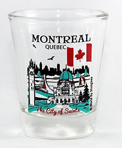 Монтреал, Квебек, Канада Големиот Канадски Градови Колекција Shot Чаша