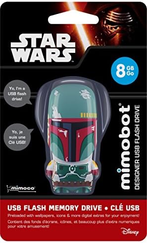 8GB Boba Fett Star Wars USB Флеш Диск со Бонус претходно вчитани Mimory Содржини, Limited Edition MIMOBOT Карактер со Mimoco
