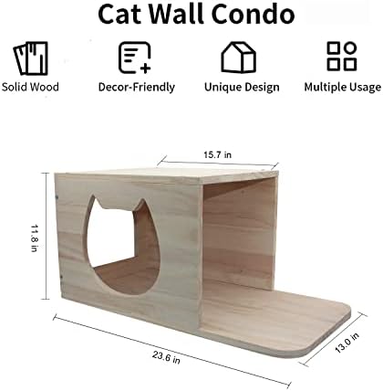 Ѕидот Монтирани Мачка во Кревет, Дрвени Мачка Куќа, Cat Полиците, Мачка Дрво, Модерен Мачка Ѕид Мебел