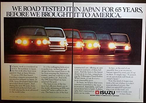 Сет од 2 Оригинални Списанието се Печати Реклами: 1981 Isuzu Дизел,Ние Патот Тестирани Тоа е Јапонија за 65 Години Пред да се Донесе во Америка, 2 страници