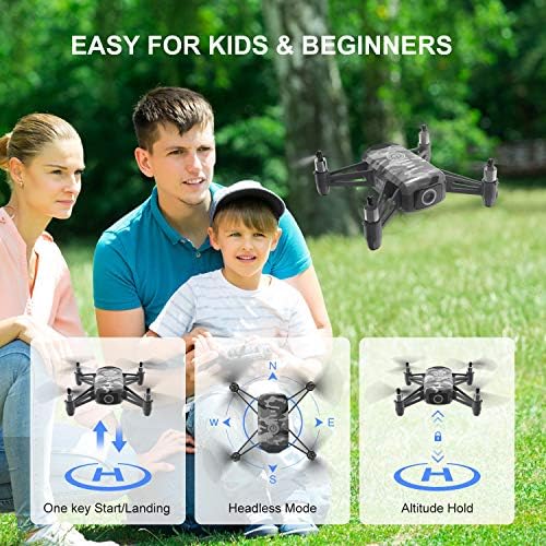 HR Летало За Деца Со 1080p HD FPV Камера,Мини Quadcopter За Почетници Со Височина Чекање,Едно Копче Старт/Земјиште,Нацртајте Патека,2