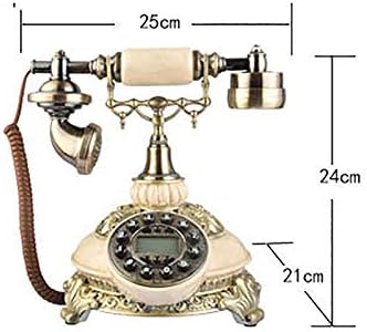 Ретро Гроздобер Телефон Европски Антички Телефон Ретро Областа старомодна, Home Office Corded Телефон Копче за Бирање Телефонски