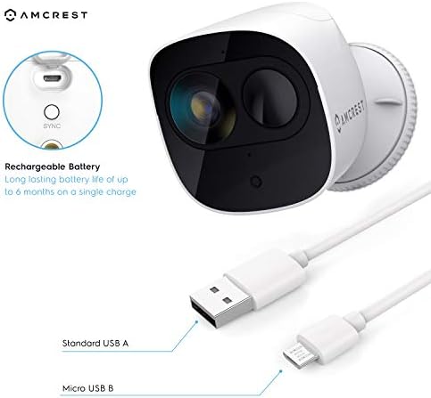 Amcrest 1080P Безжична Безбедност Камера Систем, Безжични Камери за Домашна Безбедност, Жица-Слободен Надворешна Безбедносна Камера
