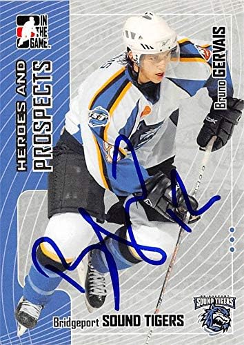 Бруно Gervais autographed Хокеј Картичка (Bridgeport Звук Тигри, SC) 2006 Во Играта Херои & Изгледите #269 - Музика Тргување Картички
