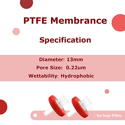 OnPu Шприц Филтер PTFE Hydrophobic Мембрана 13mm Дијаметар 0.22 um Големината на Порите Не Стерилни 100pcs