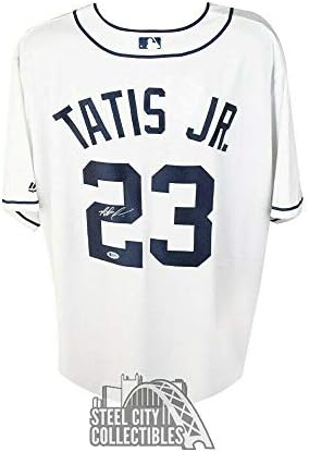 Фернандо Tatis Jr Autographed Сан Диего Padres Величествен Бејзбол Џерси БАС ГРБ - Autographed MLB Дресови