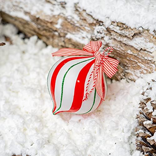 Ornativity Пеперминт Бонбони Украс Set – Божиќ Бонбони Трска Shatterproof Бонбони Топки Виси Украси за Внатрешна или Надворешна Божиќ