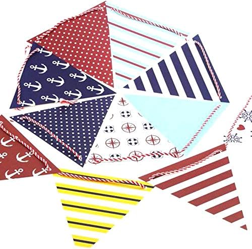 Ancdream 6.5 Стапки Multicolor Bunting Банер 12 Хартија Триаголник Знамиња за Партија Декорација