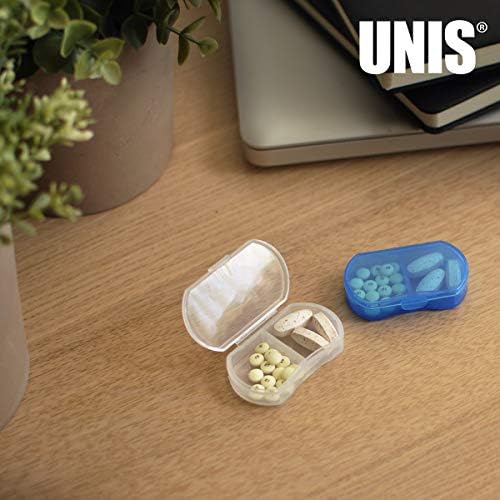 UNIS 6 Pack Мали Тенки Стил Итни Пилула Лекови Преносни Сад во Случај Кутија со Двојна Прегради