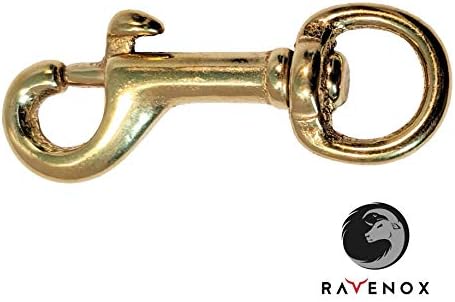 Ravenox Snap Куки Тешки |(Цврсти Месинг)(1/2 x 4-Pack) | 1/2-инчен Вртливата Прилепува | Keychain Клип со Око Гром | Вртливата Кука,