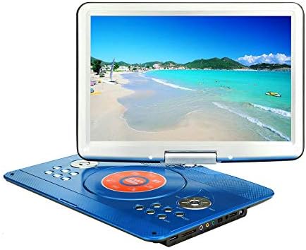 YOOHOO 16.9 Преносни DVD Плеер со 6 Часа Батерија,14.1 HD Вртливата Голем Екран,Далечински Контролер,Поддржува SD Картичка, USB Порт