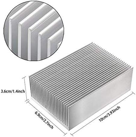 Xnrtop Алуминиум Топлина Мијалник Heatsink Модул Ладилник Перка за Висока Моќност Предводена Транзисторски Засилувач Phlx Уреди со