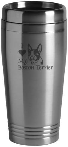 Sutter е Мил Специјалитети 16-Унца Нерѓосувачки Патување Кригла - Сакам Мојот Бостон Terrier