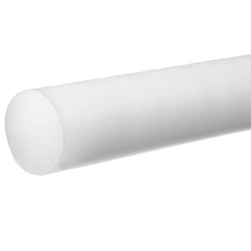 Бела Acetal Пластични Род - 3 со Дијаметар x 1 ft. Долго