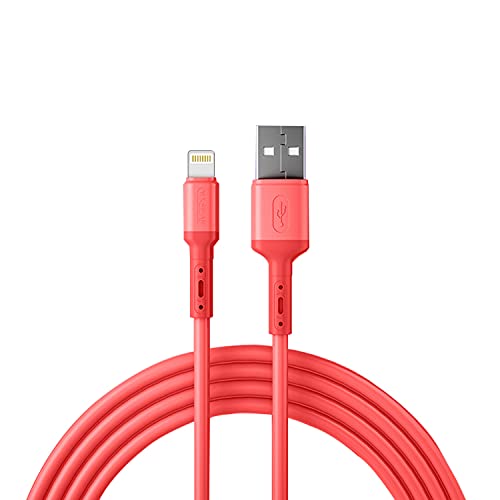 iPhone Брз Полнач Кабел: 6.5 стапки (2 Метри) Црвена, да USB-2.0 Машки Конектор за Кабел, Погоден за iPhone 13/13 Про Max/12/12 Мини/12