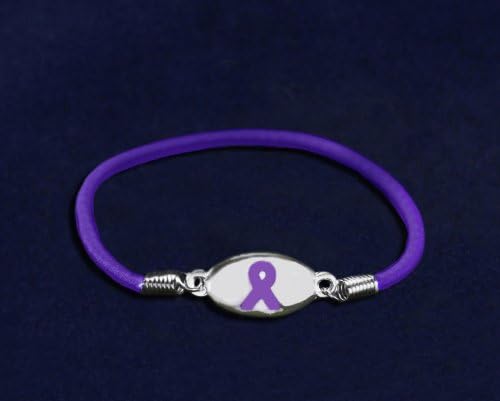 Виолетова Панделка Водат Бразлетна – Виолетова Панделка Свеста Wristband за алцхајмеровата болест, Домашно Насилство, кронова, Лупус,