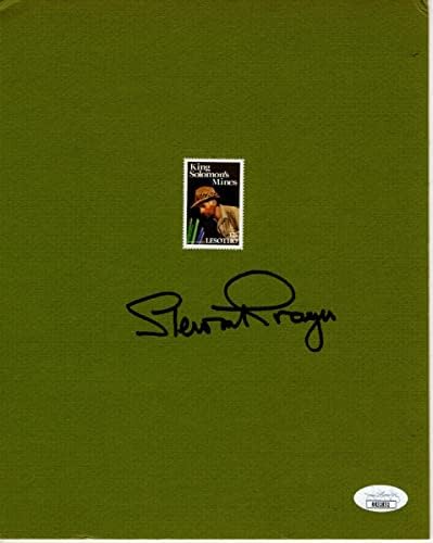 Стјуарт Granger Autographed Печат Потпис Кралот Соломон Рудници JSA RR32832