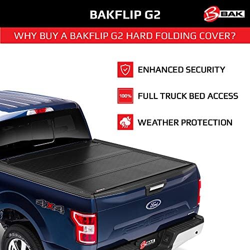 BAK BAKFlip G2 Тешко Виткање Камионот Корито Tonneau Покрие | 226329 | Вклопува 2015 - 2020 Ford F-150 5' 7 Кревет (67.1)