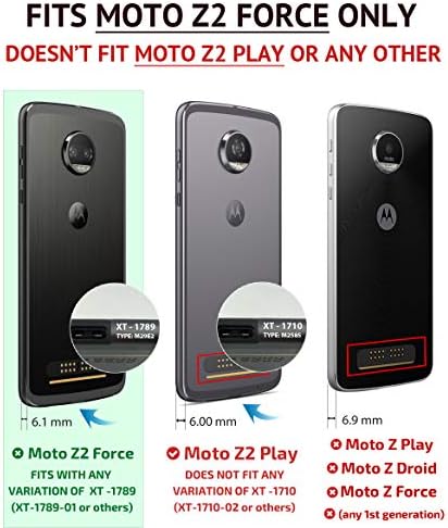 CaseWe – Motorola Мото Z2 Сила Флексибилни TPU Заштитен Браник Случај Покрие/Компатибилен со Мото Mods - Сите Црна Мат