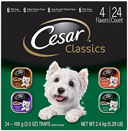 CESAR Класици Возрасни Влажни Куче Храна Различни Пакет - Живина од 3,5 оз. (Пакување од 24) (1)